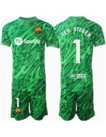 Otroške Nogometnih dresov Barcelona Ter Stegen #1 Vratar Gostujoči 2024-25 Kratki rokavi (+ hlače)